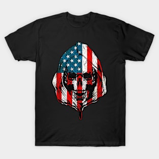 Military Veteran Skull Skeleton T-Shirt